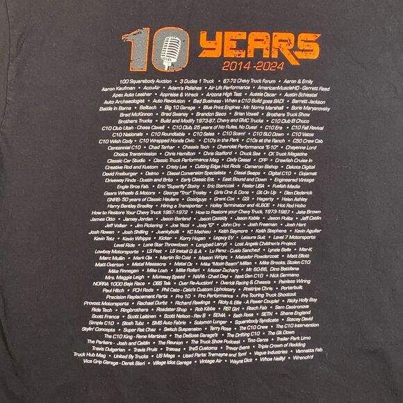 C10 Talk Podcast 10 Years Damn Son T-Shirt Large Long Sleeve Cotton 2014-2024 - Picture 4 of 9